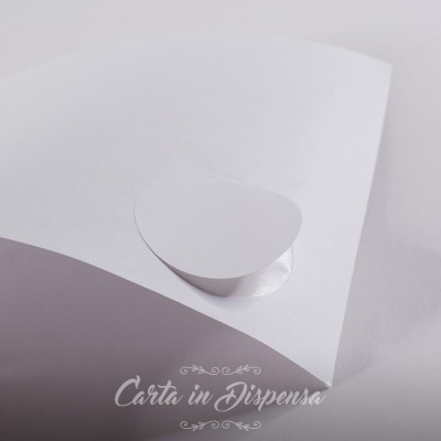 Conf. D. 6cm Etichetta rotonda adesiva A4 bianco R310