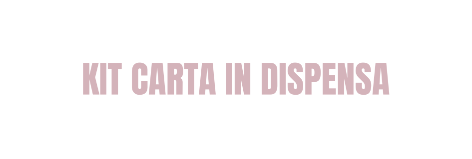 Kit Carta in Dispensa: carte coordinate per progetti creativi