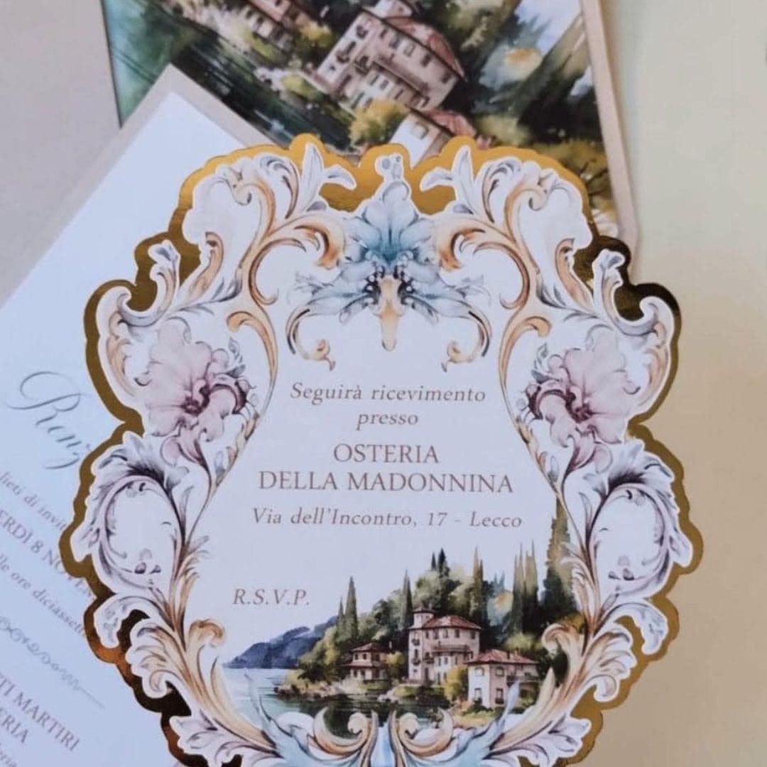 partecipazione oro specchio