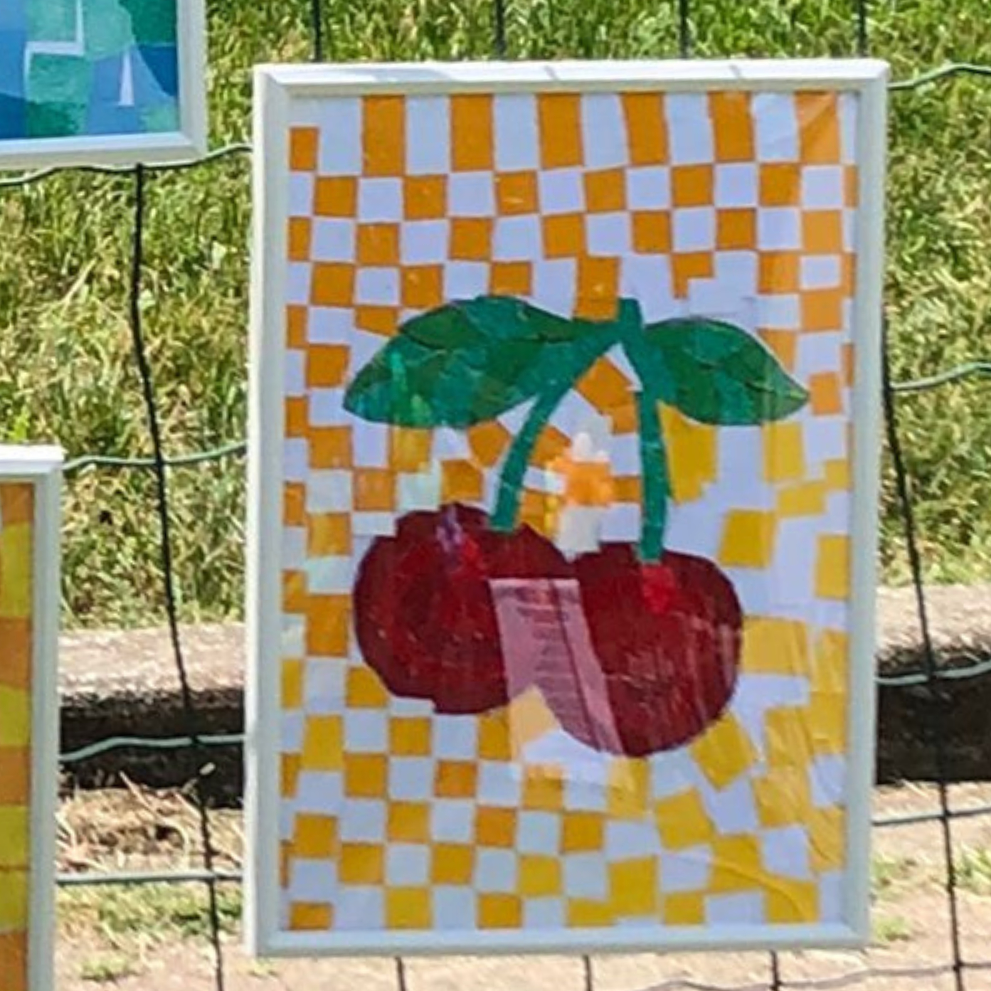 ciliegie mosaico in carta