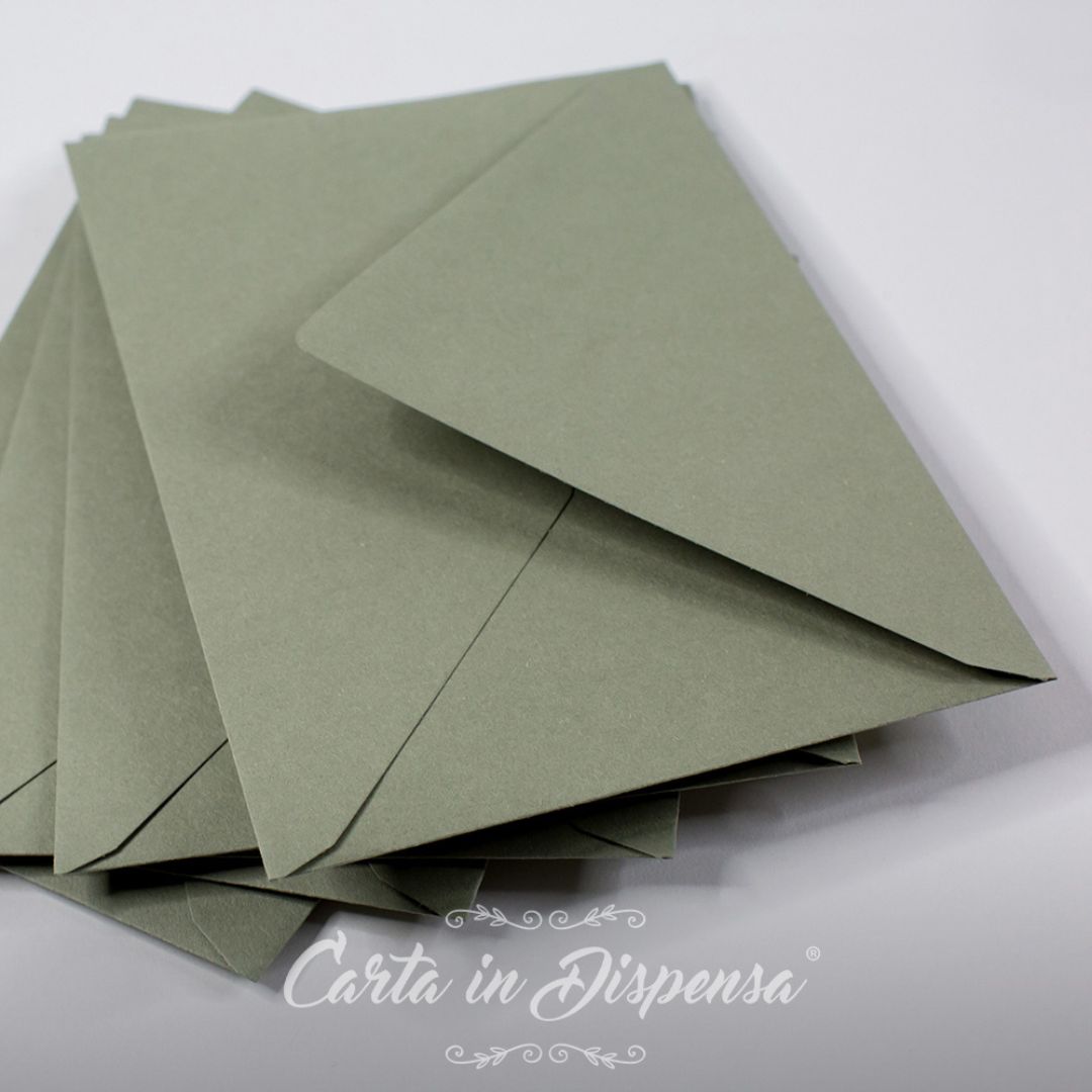 partecipazione busta verde oliva